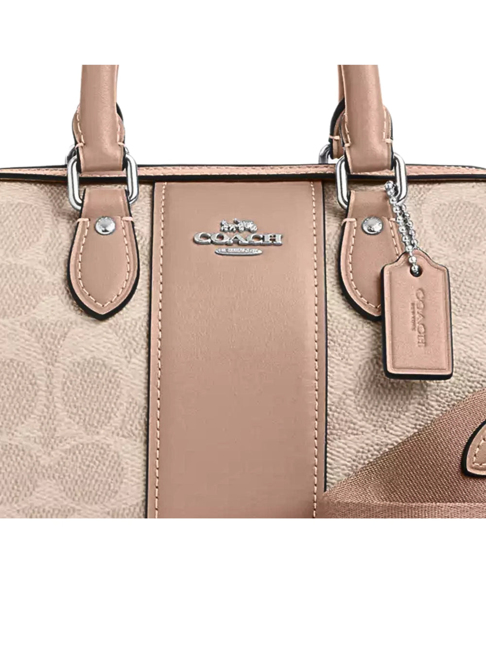 gambar-detail-Coach-Mini-Rowan-Crossbody-In-Signature-Canvas-With-Stripe-Sand-Taupe