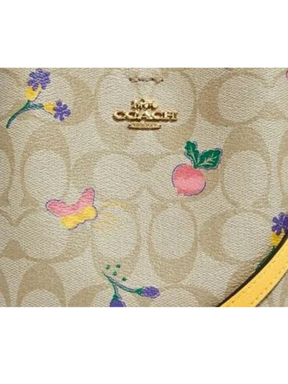 gambar-detail-Coach-Mini-Town-Bucket-Bag-In-Signature-Canvas-With-Dreamy-Veggie-Print-Retro-Yellow