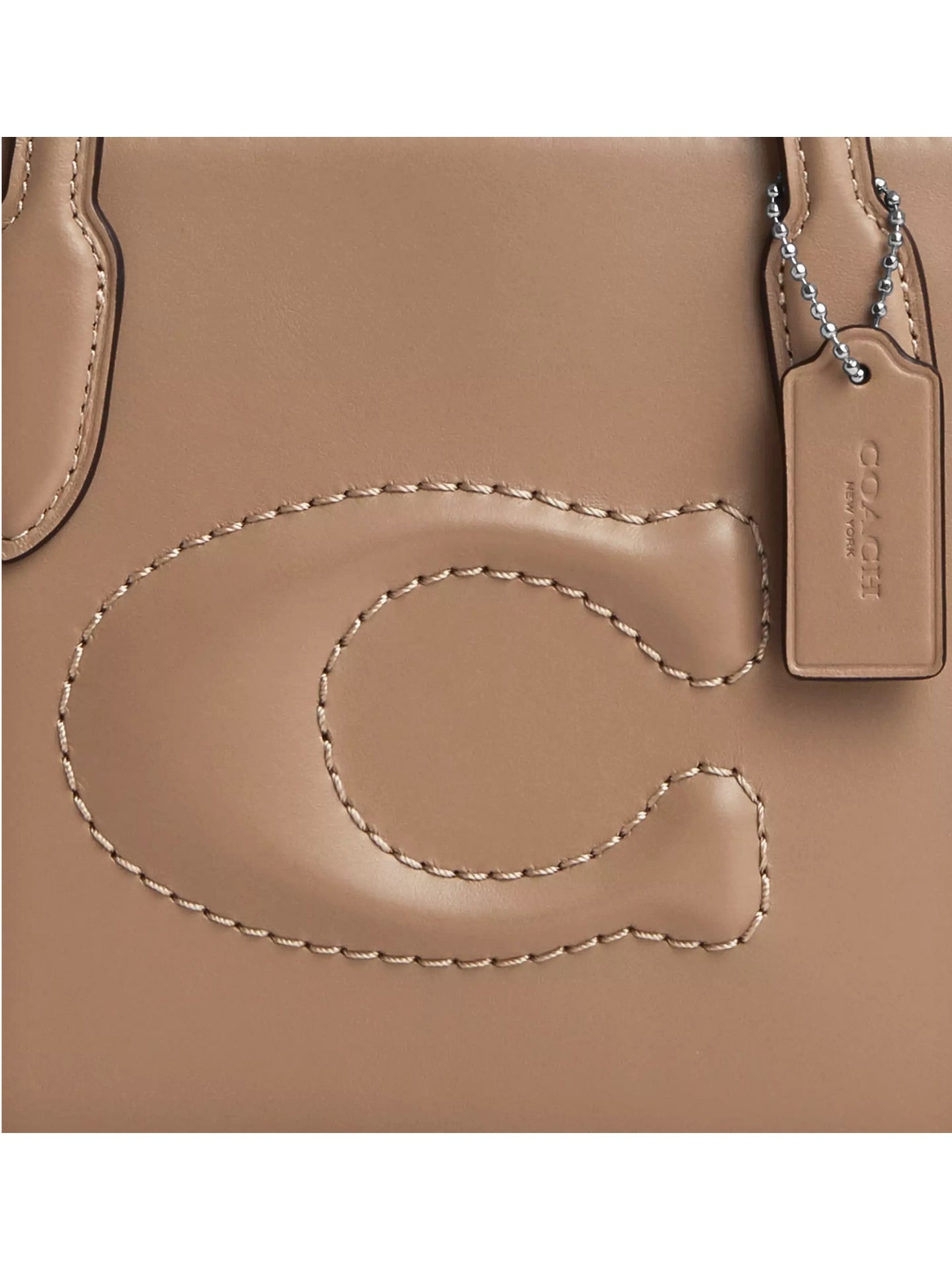 gambar-detail-Coach-Nina-Small-Tote-Bag-Debossed-C-Taupe