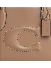 gambar-detail-Coach-Nina-Small-Tote-Bag-Debossed-C-Taupe