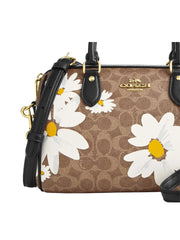 gambar-detail-Coach-Rowan-Satchel-Bag-In-Signature-Canvas-With-Floral-Print-Tan-Multi