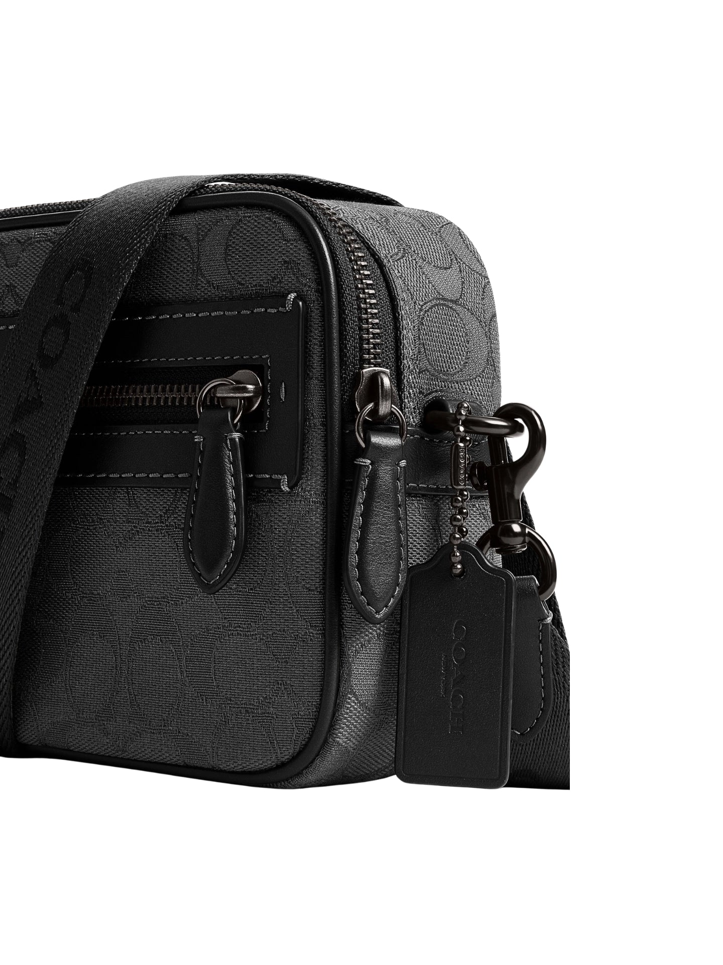 gambar-detail-Coach-Theo-Camera-Bag-In-Signature-Jacquard-Black