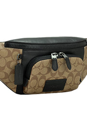 gambar-detail-Coach-Track-Belt-Bag-In-Signature-Canvas-Khaki-Black