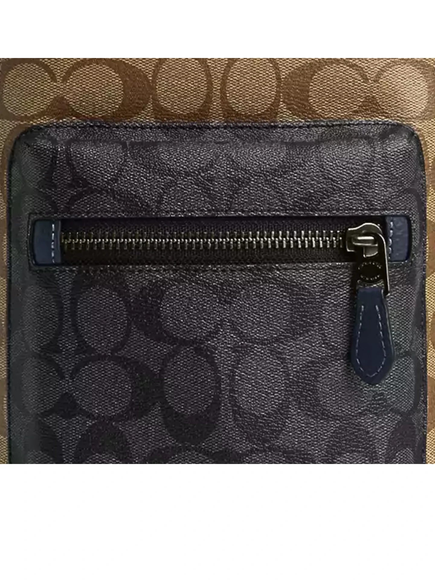 gambar-detail-Coach-West-Pack-In-Colorblock-With-Signature-Canvas-Charocal-Khaki-Denim