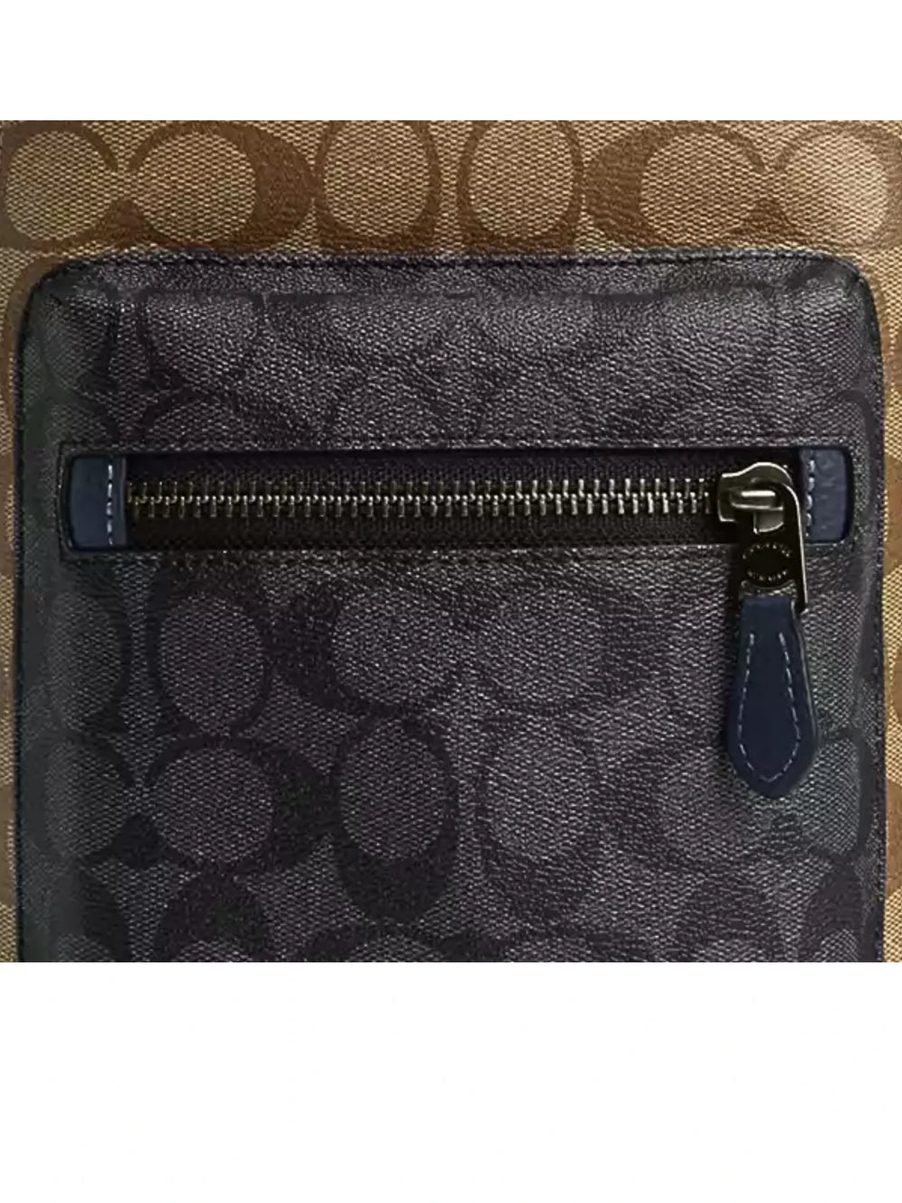 gambar-detail-Coach-West-Pack-In-Colorblock-With-Signature-Canvas-Charocal-Khaki-Denim