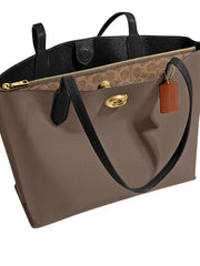 gambar-detail-Coach-Willow-Tote-In-Colorblock-With-Signature-Canvas-Interior-34-Dark-Stone