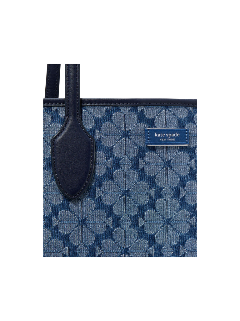 gambar-detail-Kate-Spade-Flower-Jacquard-Denim-Bleecker-Large-Tote-Parisian-Navy-Multi