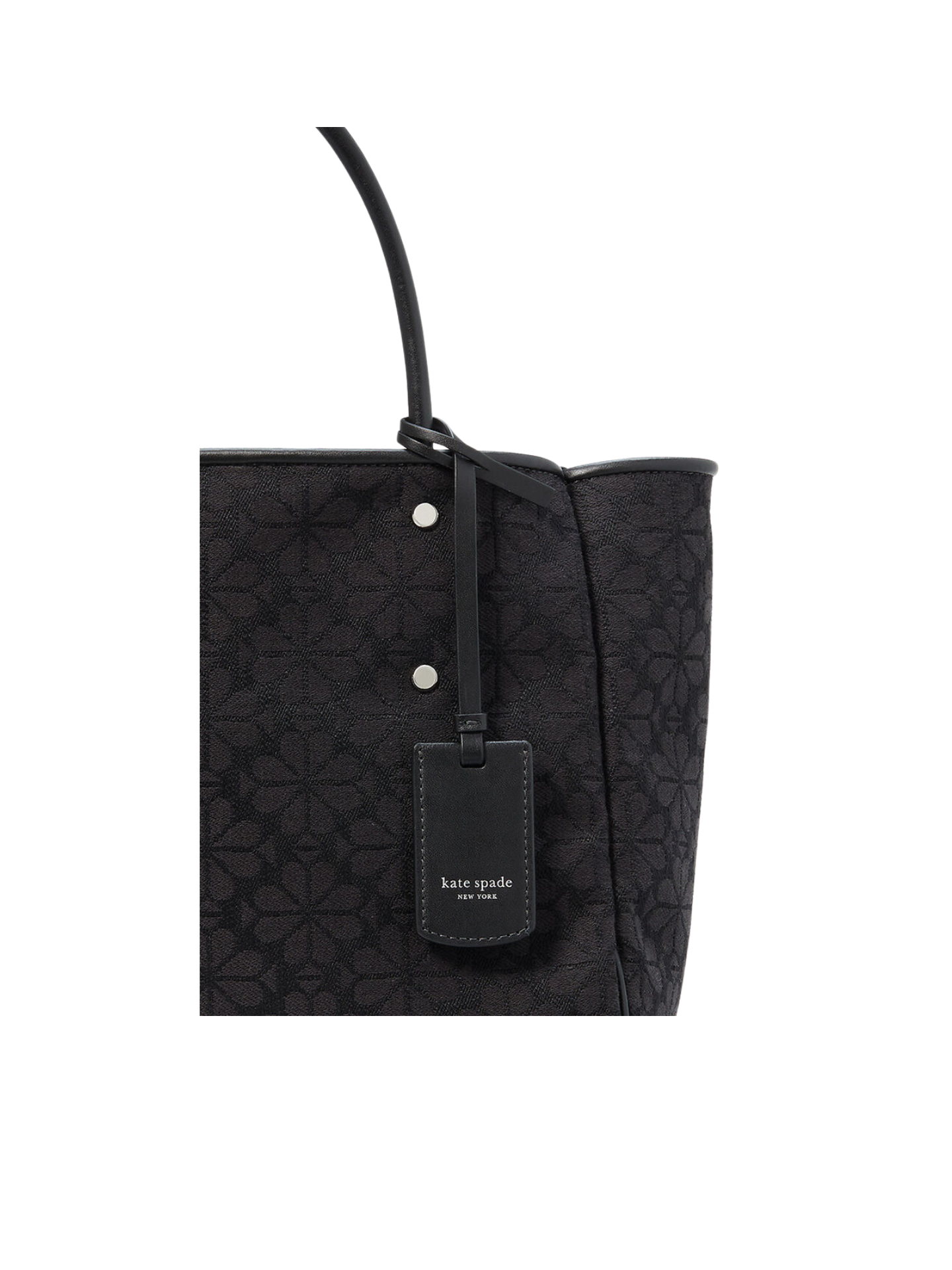 gambar-detail-Kate-Spade-Flower-Jacquard-Medium-Everything-Tote-Bag-Black