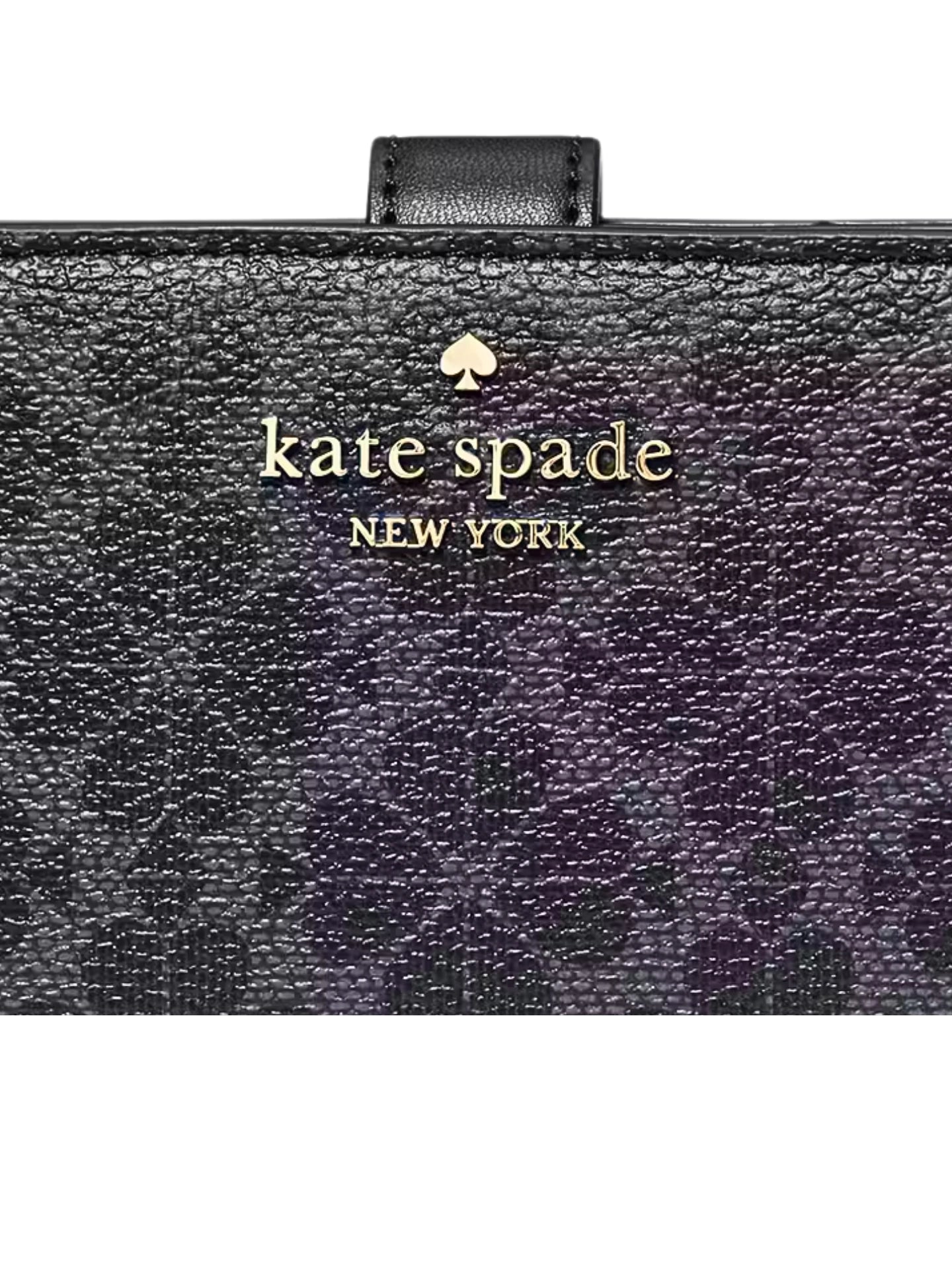 gambar-detail-Kate-Spade-Flower-Medium-Compact-Bifold-Wallet-Black