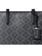 gambar-detail-Kate-Spade-Flower-PVC-Tote-Black