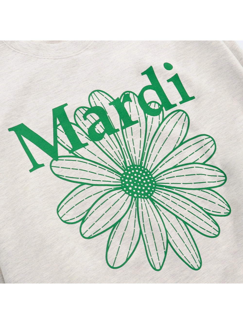 gambar-detail-Mardi-Mercredi-Sweatshirt-Flowermardi-Oatmeal-Green