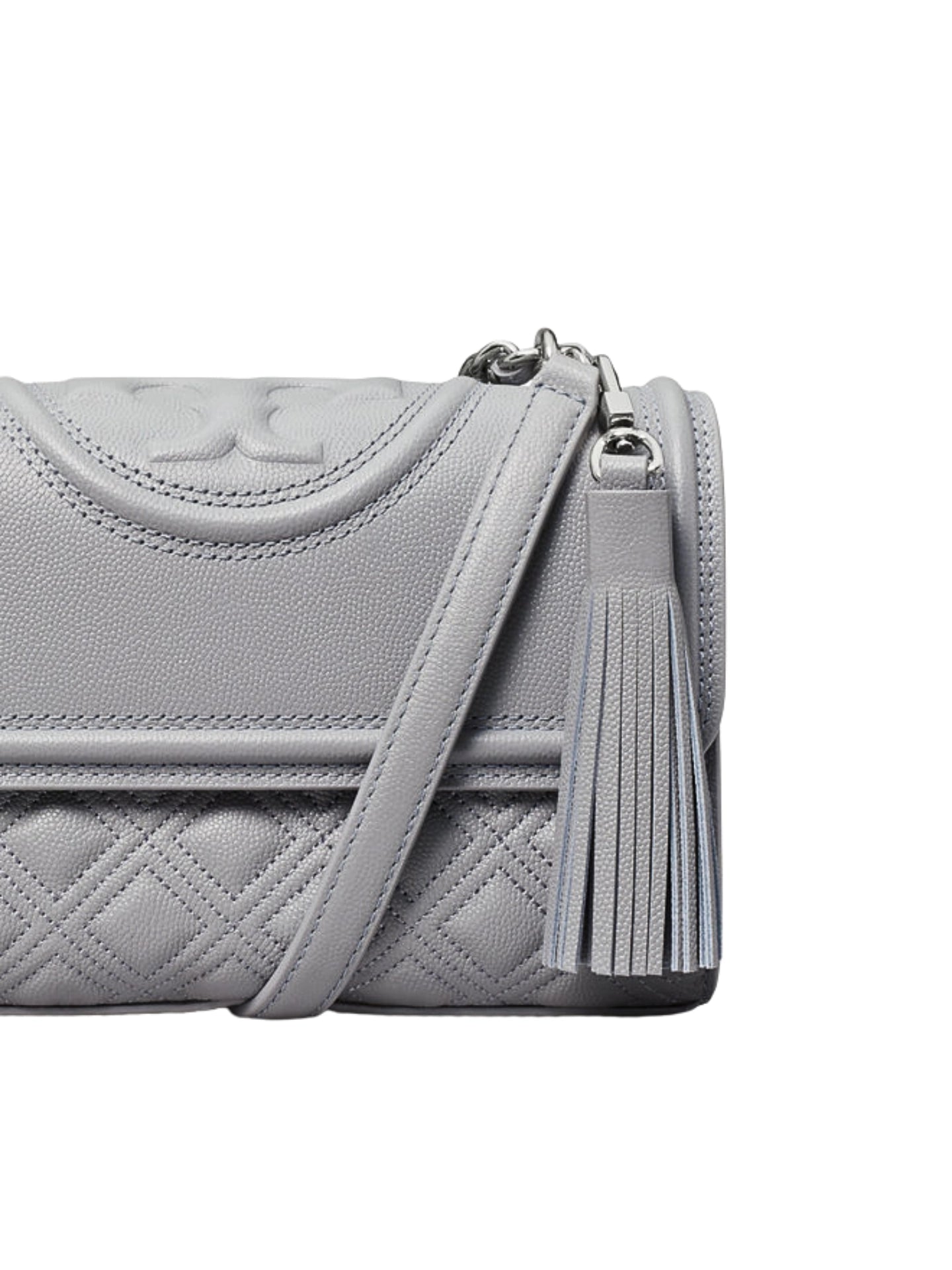 Tory Burch Fleming Soft Grain Small Convertible Shoulder Bag Slate