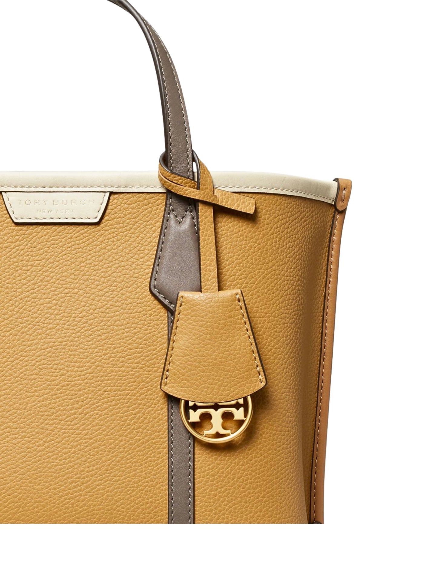 gambar-detail-Tory-Burch-Perry-Small-Colorblock-Triple-Compartment-Tote-Ginger-Shortbread-Multi