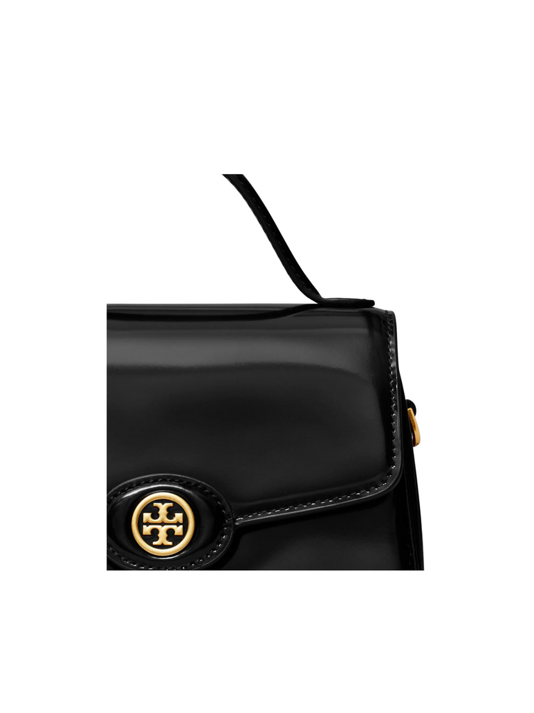 gambar-detail-Tory-Burch-Robinson-Spazzolato-Small-Top-Handle-Bag-Black