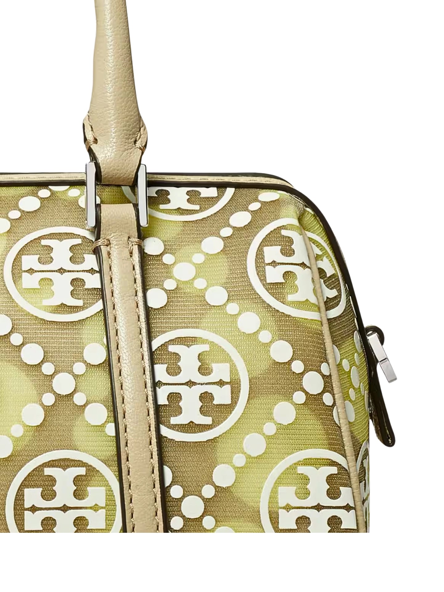 gambar-detail-Tory-Burch-T-Monogram-Mesh-Dot-Petite-Barell-Bag-Soft-Neutral-Honeydew