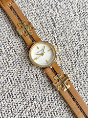 gambar-detail-Tory-Burch-Women-Gold-Tone-Logo-Brown-Leather-Watch-balilene