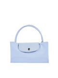 gambar-lipat-Longchamp-Le-Pliage-Green-Medium-Top-Handle-Sky-Blue