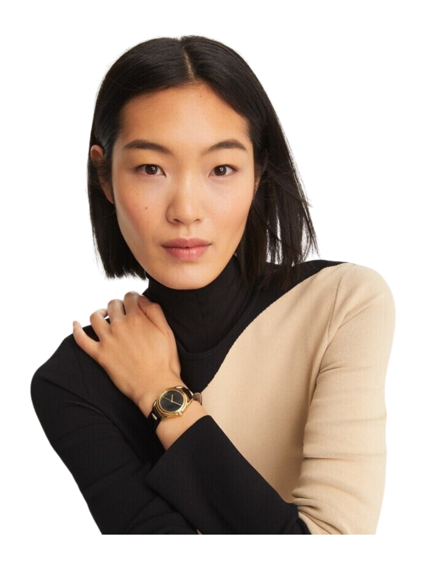 Tory Burch Authentic Ladies Miller Gold Double T Watch Black
