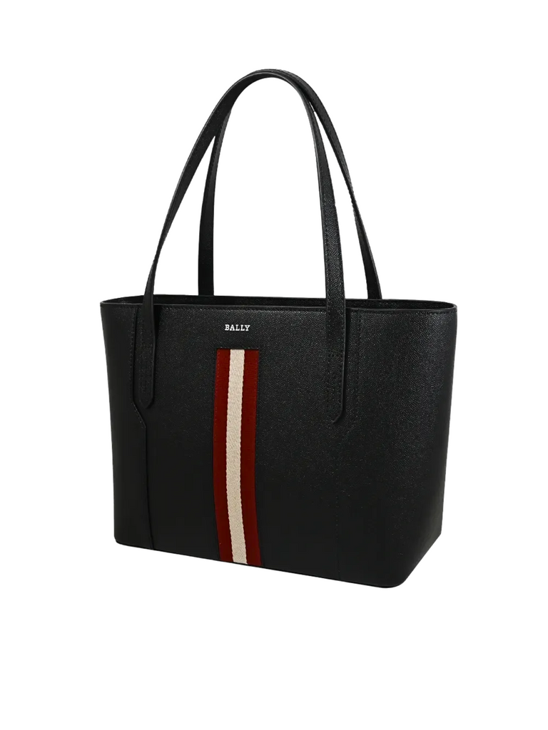 gambar-samping-Bally-Supra-Small-Tote-Bag-Leather-Stripe-Red-White-Black