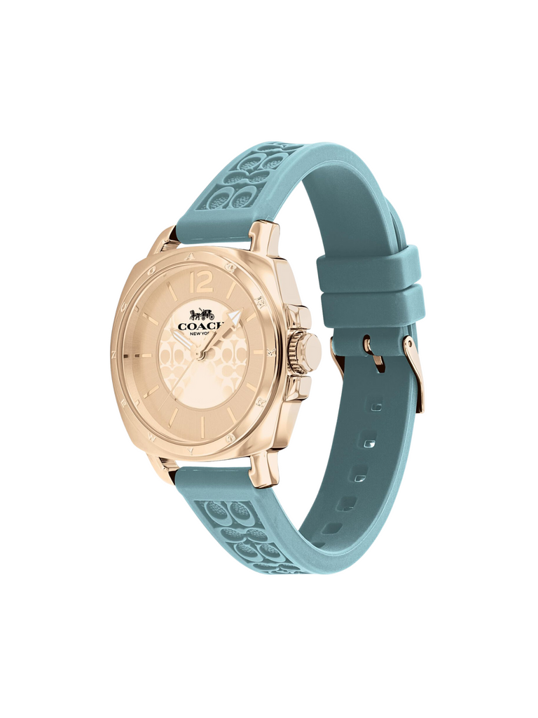 gambar-samping-Coach-14503979-Signature-Embossed-Boyfriend-Rubber-Strap-Gold-Blue