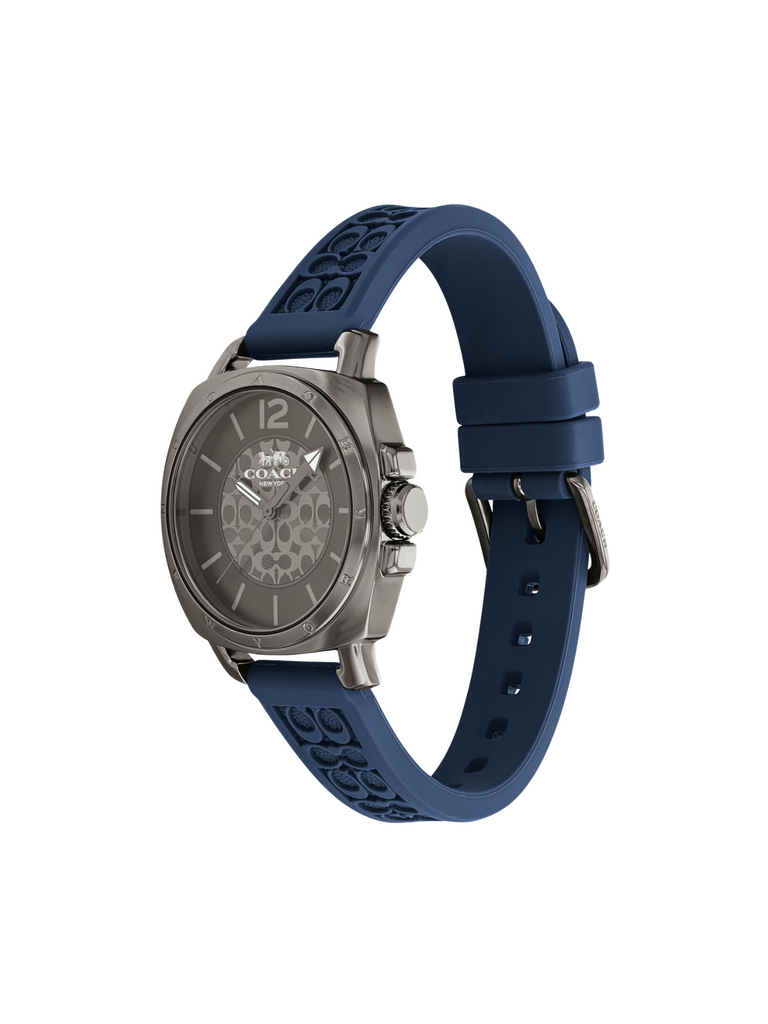 gambar-samping-Coach-145039798-Signature-Embossed-Boyfriend-Rubber-Strap-Grey-Dark-Blue