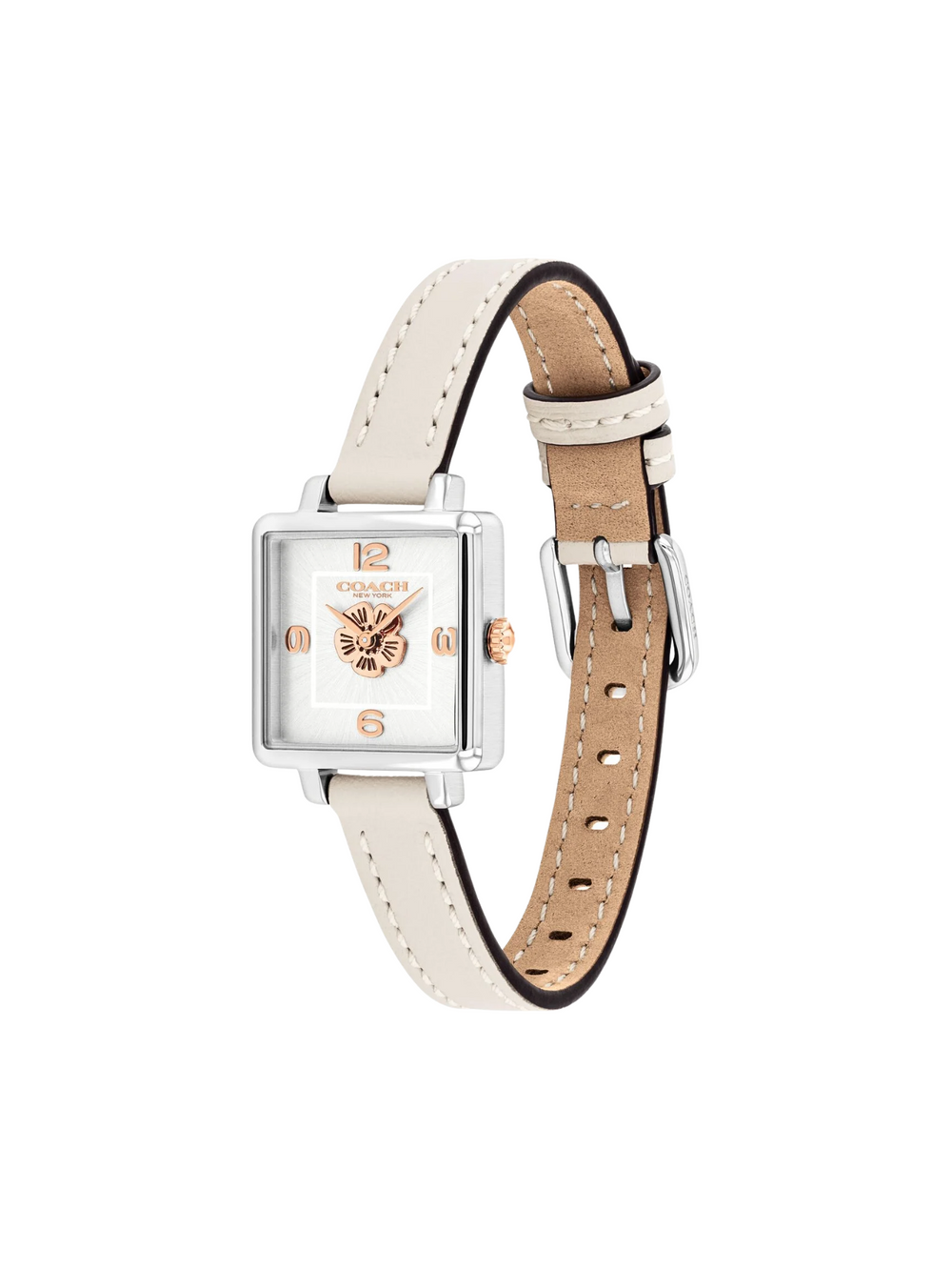 gambar-samping-Coach-Cass-With-Floral-Logo-Leather-Strap-White
