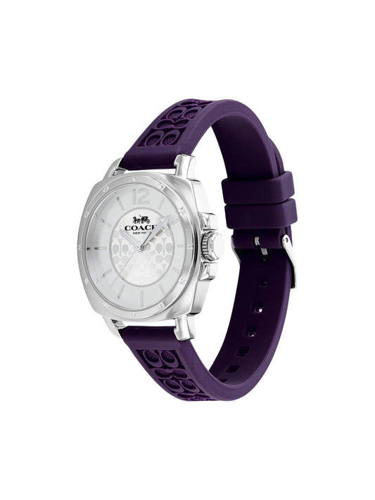gambar-samping-Coach-Boyfriend-Purple-Silicone-Rubber-Strap-Watch