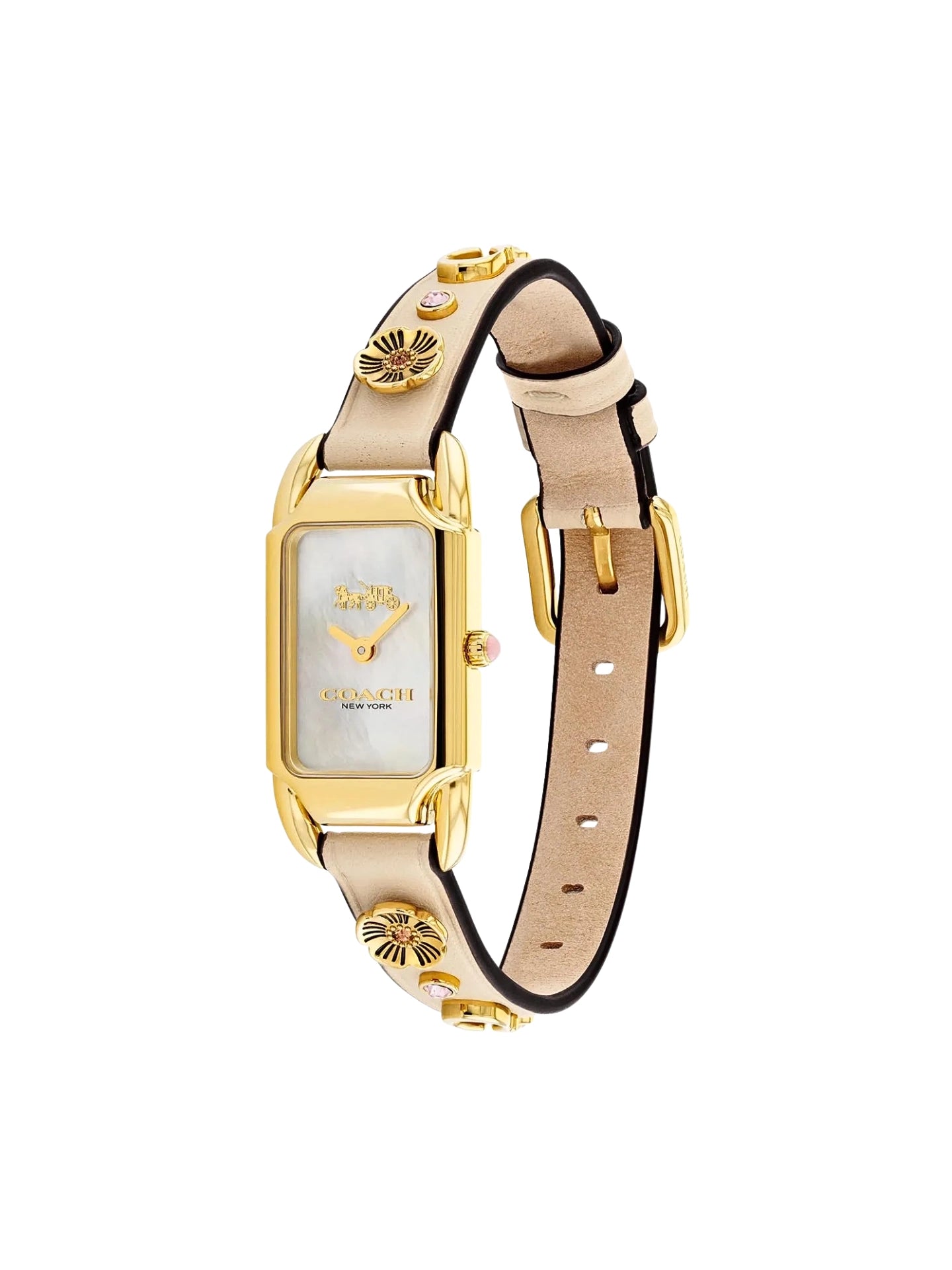 gambar-samping-Coach-Cadie-Mother-of-Pearl-Dial-Ivory-Charm-Leather-Strap-Watch