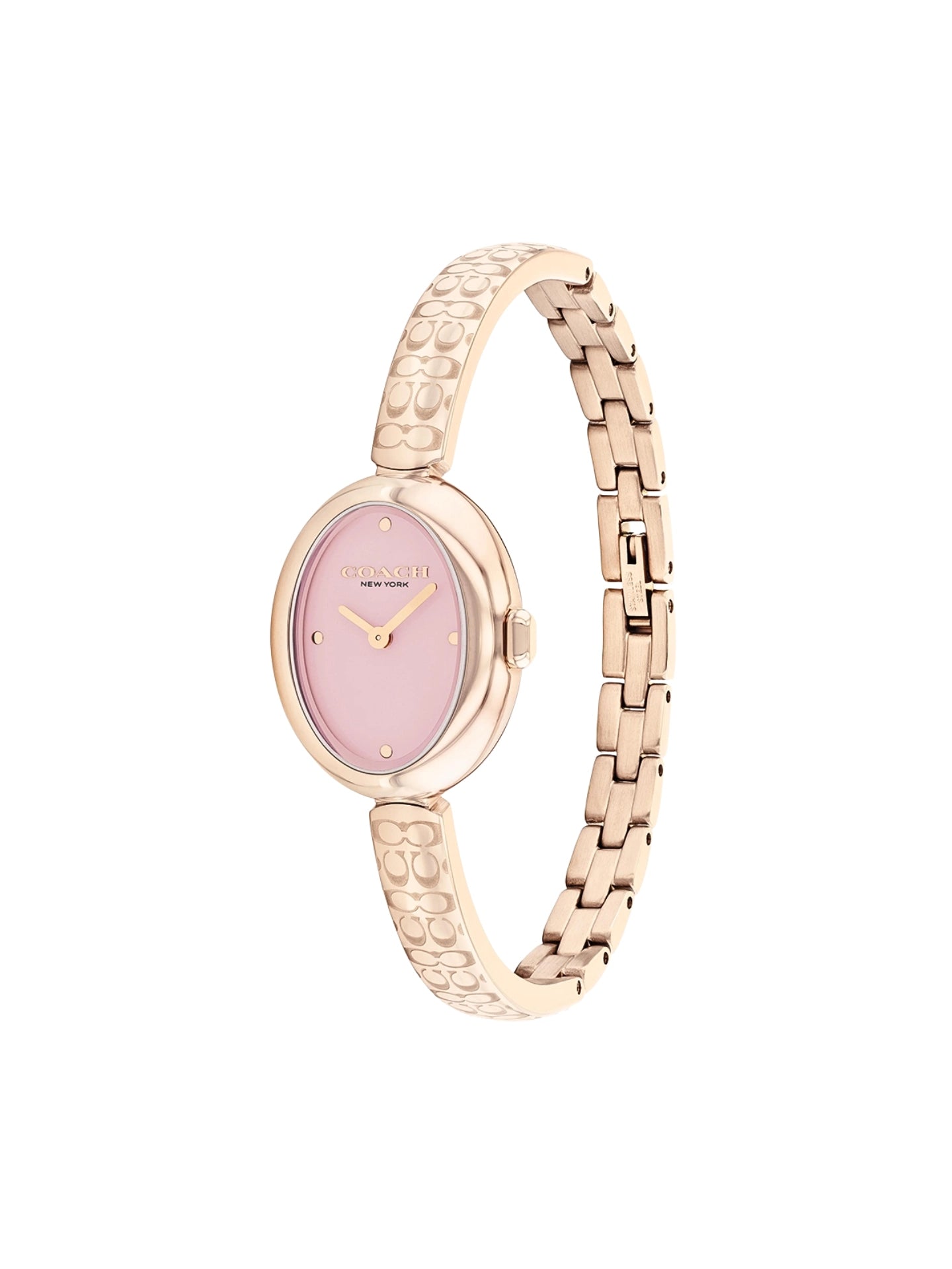 gambar-samping-Coach-Sammy-Pink-Dial-In-Signature-Strap-Rose-Gold-Stainless-Steel-Watch