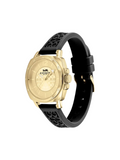 gambar-samping-Coach-Signature-Embossed-Boyfriend-Rubber-Strap-Black-Gold-Dial