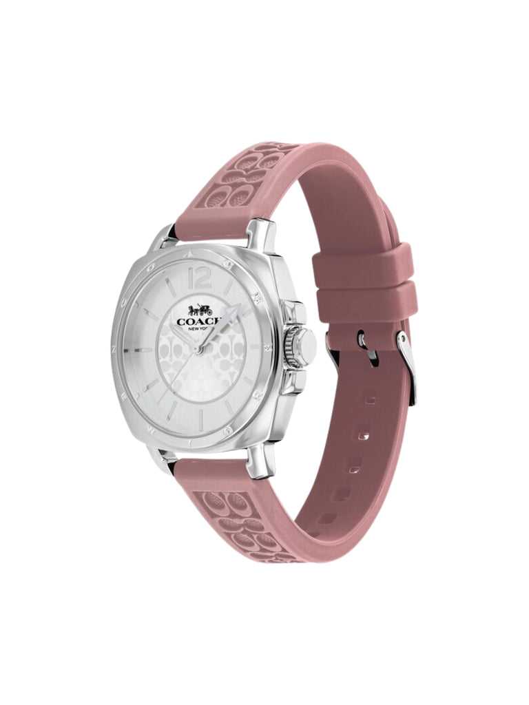 gambar-samping-Coach-Signature-Embossed-Boyfriend-Rubber-Strap-Silver-Pink