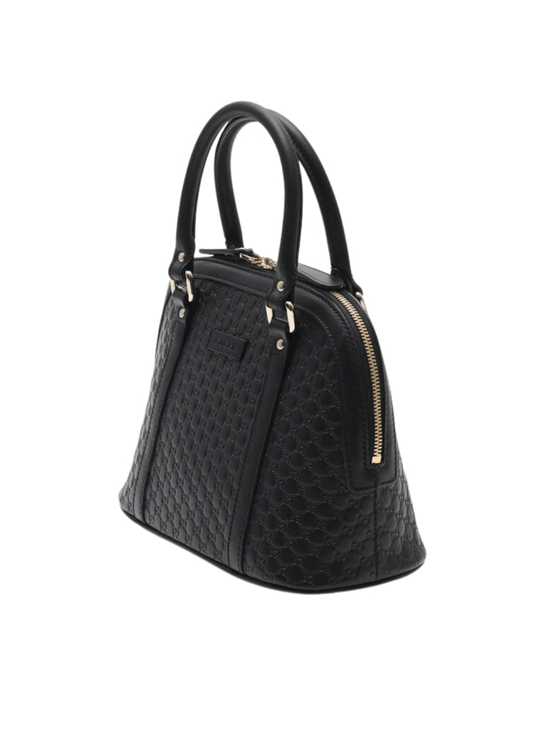 gambar-samping-Gucci-Alma-Small-GG-Guccisimia-Dome-Satchel-Bag-Black