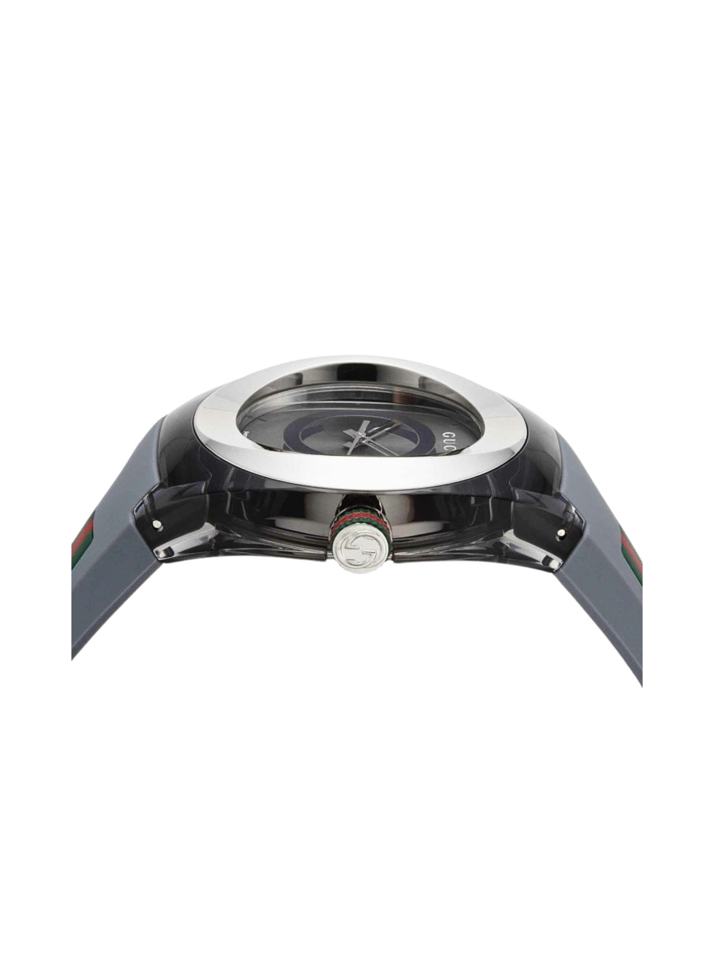 gambar-samping-Gucci-Sync-Stainless-Steel-Grey-Rubber-Strap-Watch