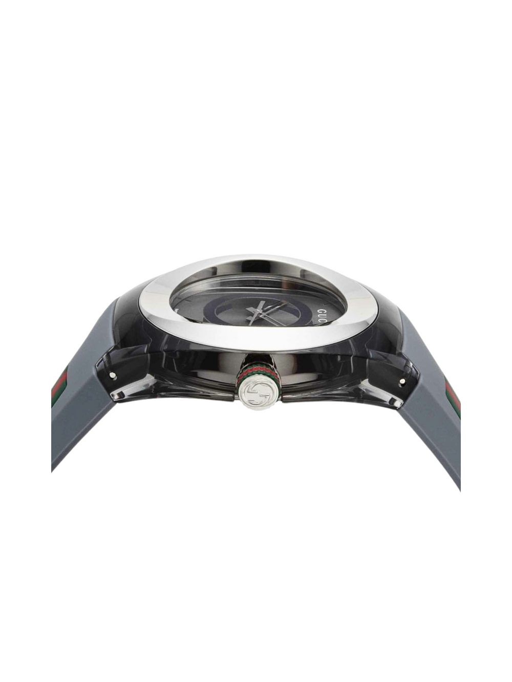 gambar-samping-Gucci-Sync-Stainless-Steel-Grey-Rubber-Strap-Watch