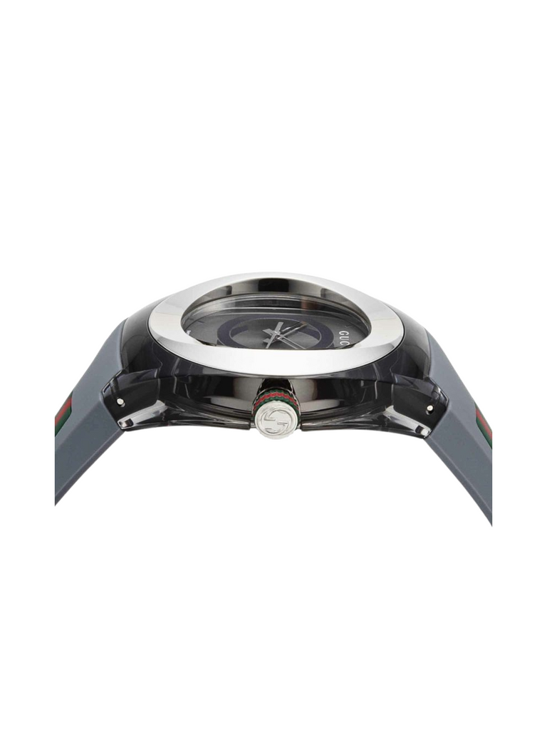 gambar-samping-Gucci-Sync-Stainless-Steel-Grey-Rubber-Strap-Watch