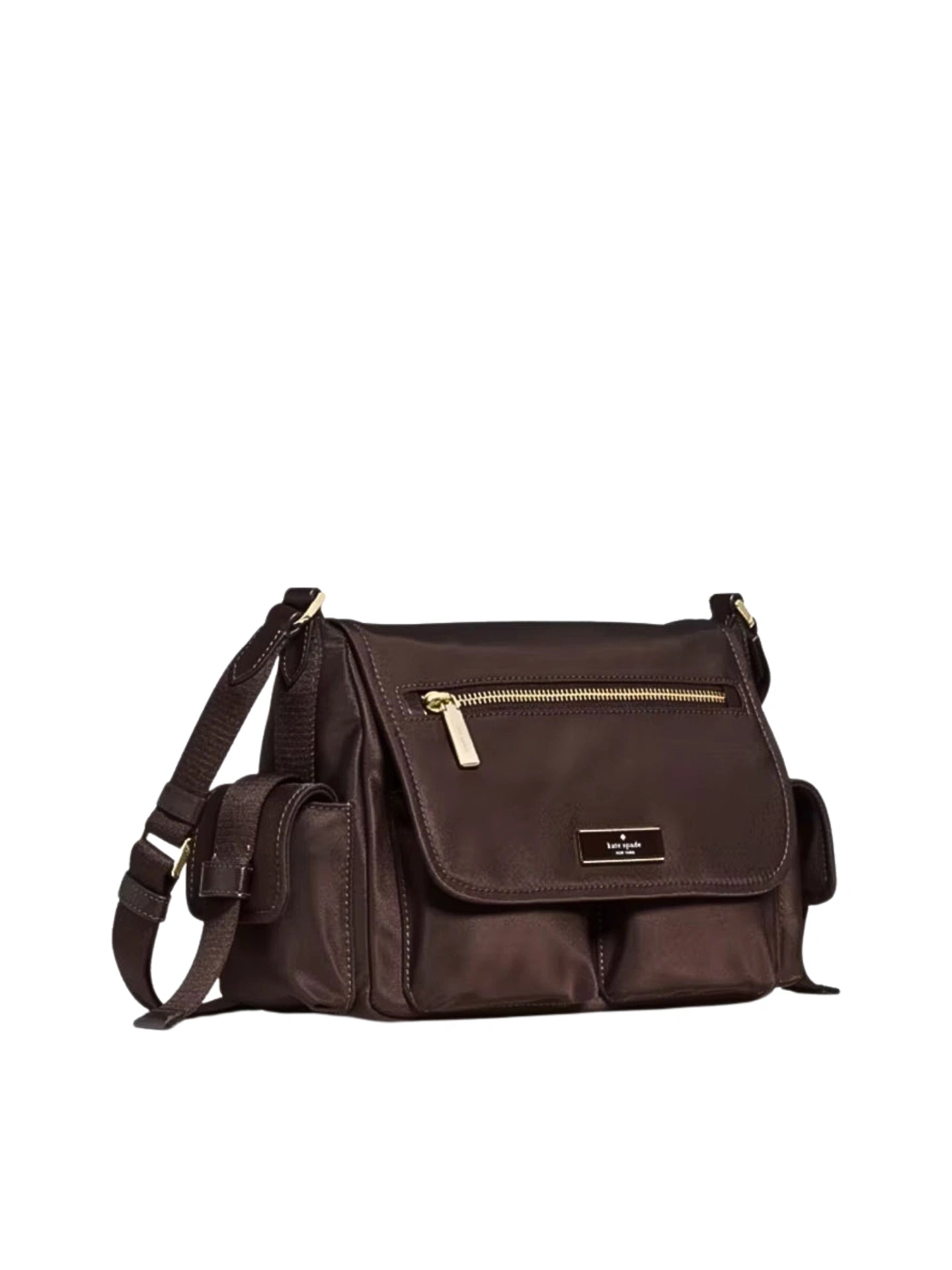 gambar-samping-Kate-Spade-Carter-Nylon-Messenger-Cargo-Crossbody-Bag-Hot-Fudge