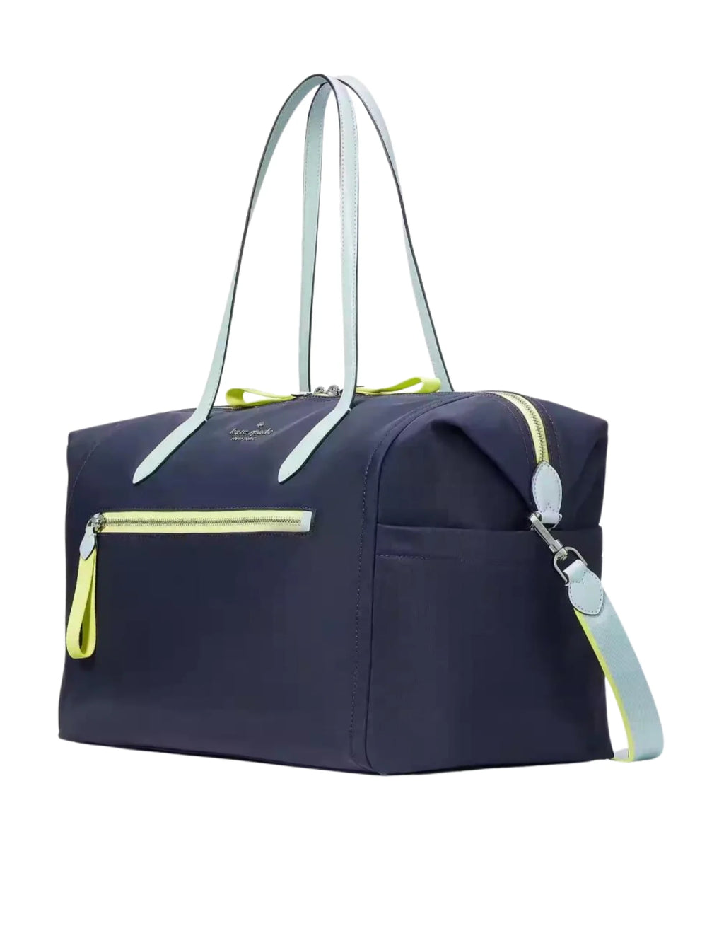 gambar-samping-Kate-Spade-Chelsea-Nylon-Weekender-Bag-Colorblok-Blazer-Blue