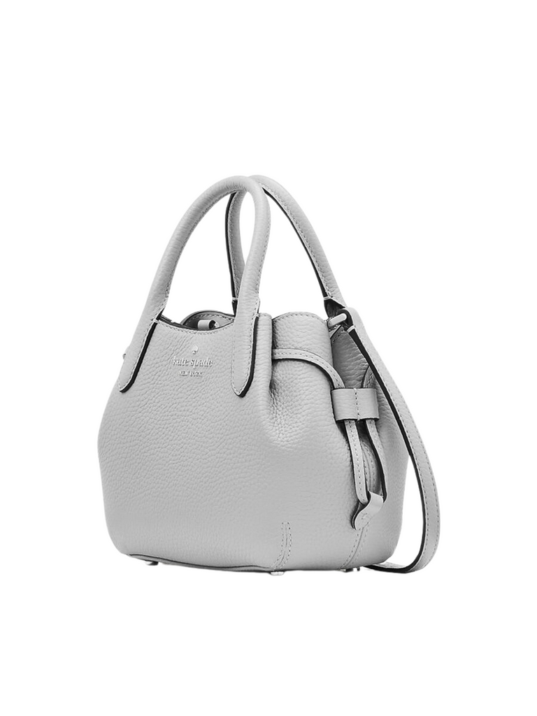 gambar-samping-Kate-Spade-Dumpling-Pebbled-Leather-Mini-Triple-Compartment-Satchel-Grey