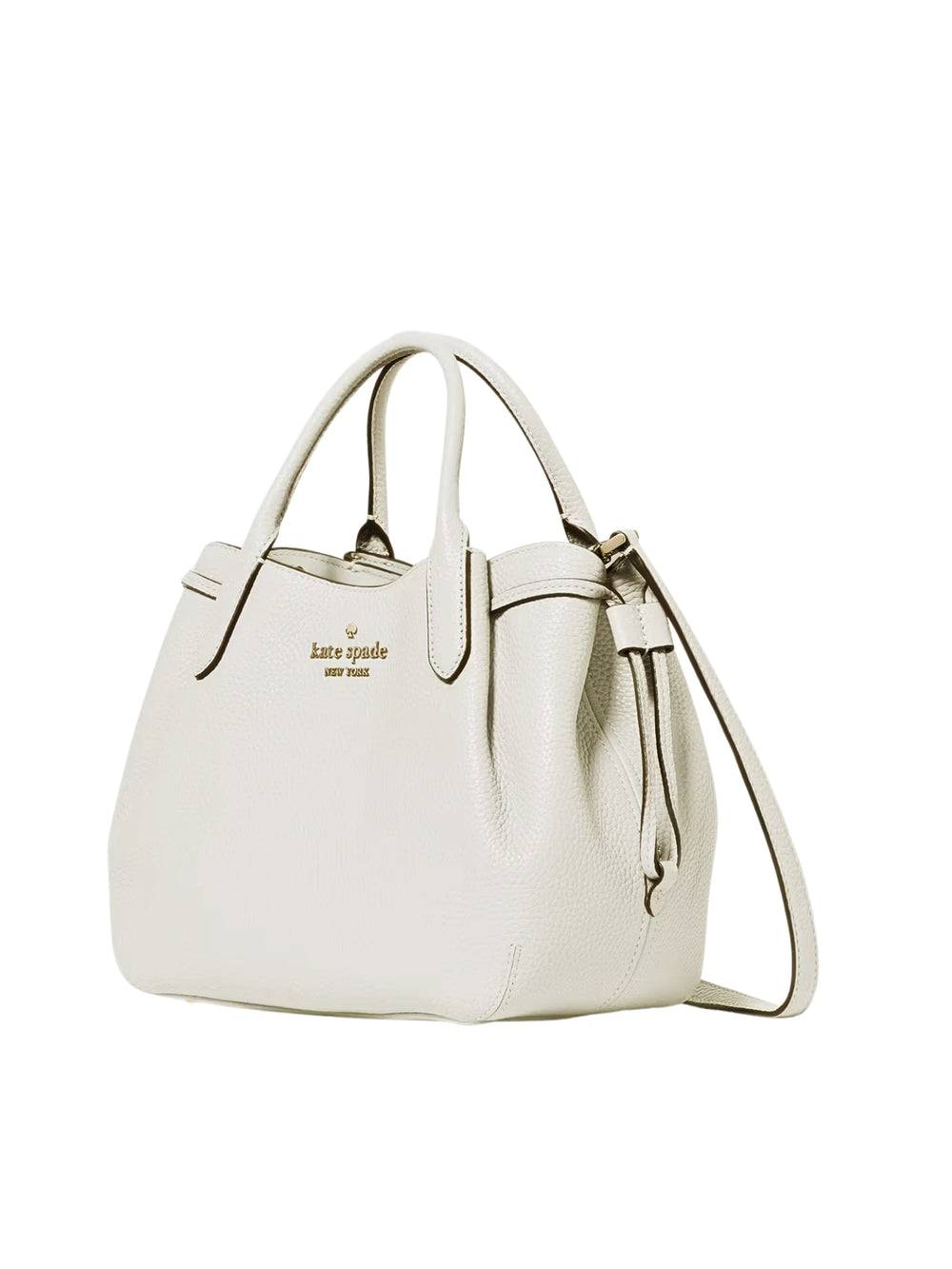 gambar-samping-Kate-Spade-Dumpling-Pebbled-Leather-Small-Satchel-Bag-Meringue