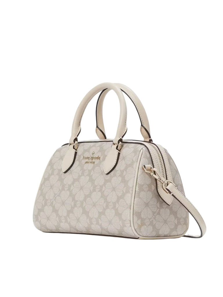 Kate Spade Flower Duffle Crossbody Dark Beige