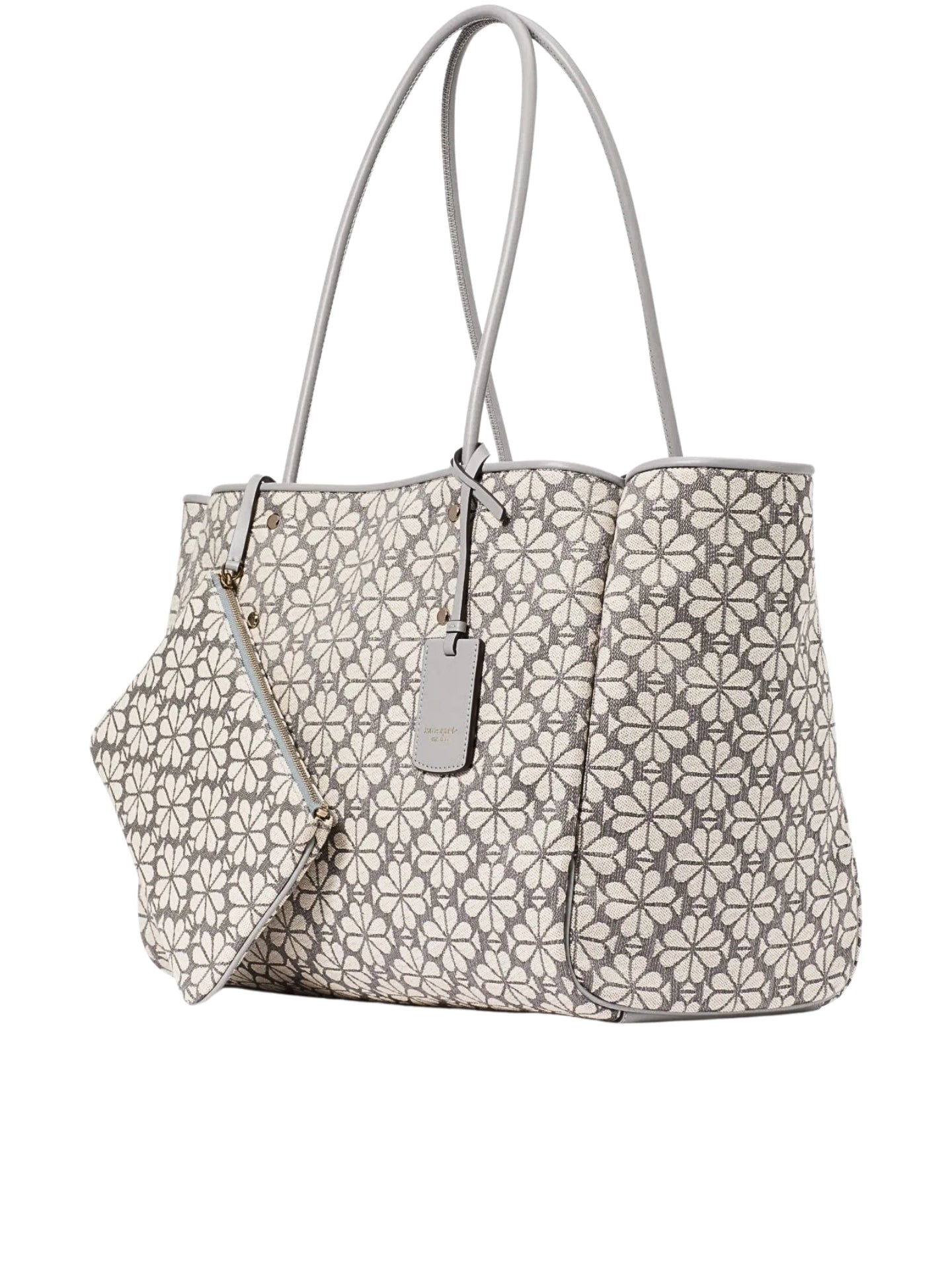 gambar-samping-Kate-Spade-Flower-Jacquard-Large-Everything-Tote-Bag-Grey-Multi