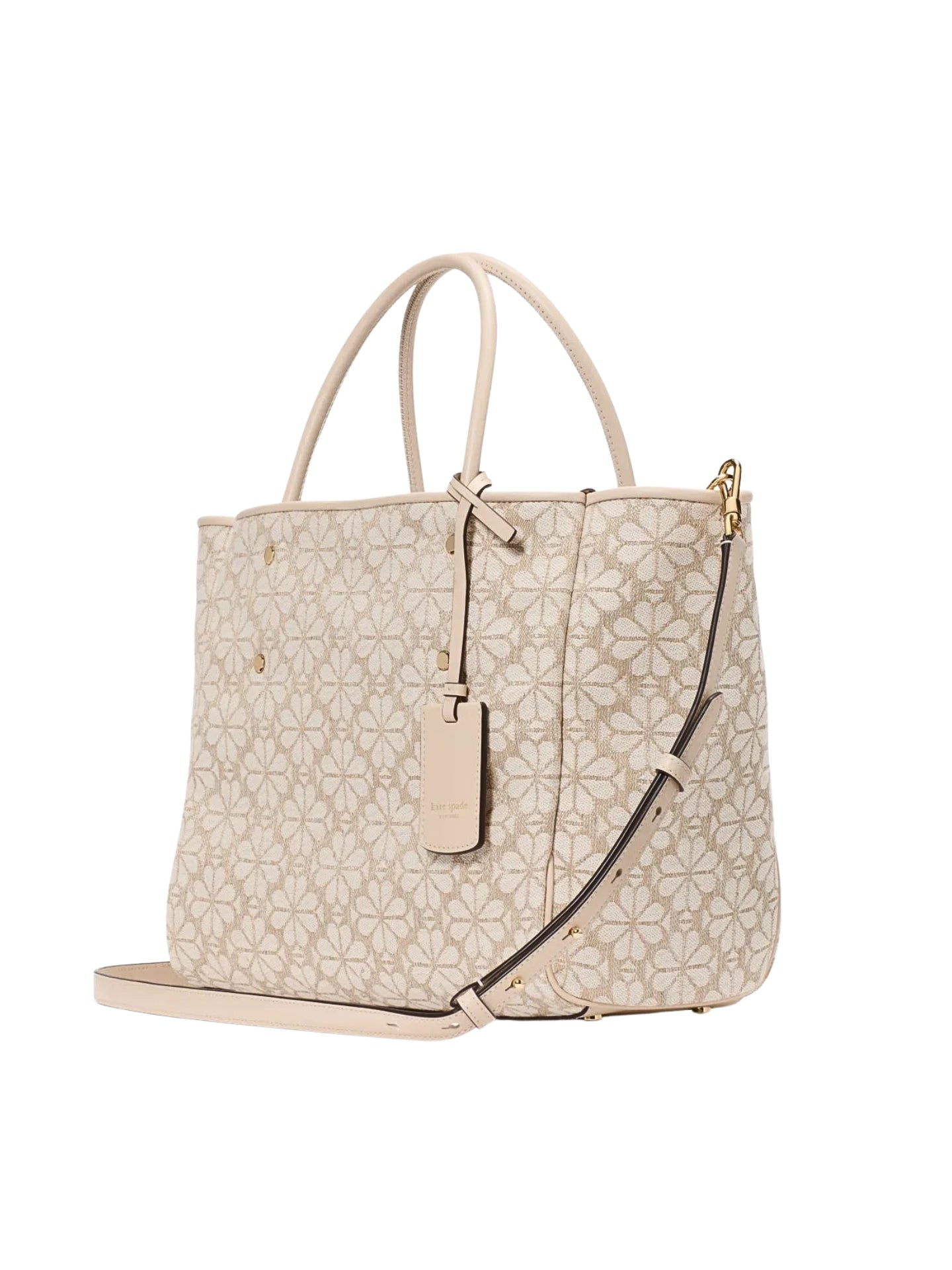 gambar-samping-Kate-Spade-Flower-Jacquard-Medium-Everything-Tote-Bag-Natural-Multi