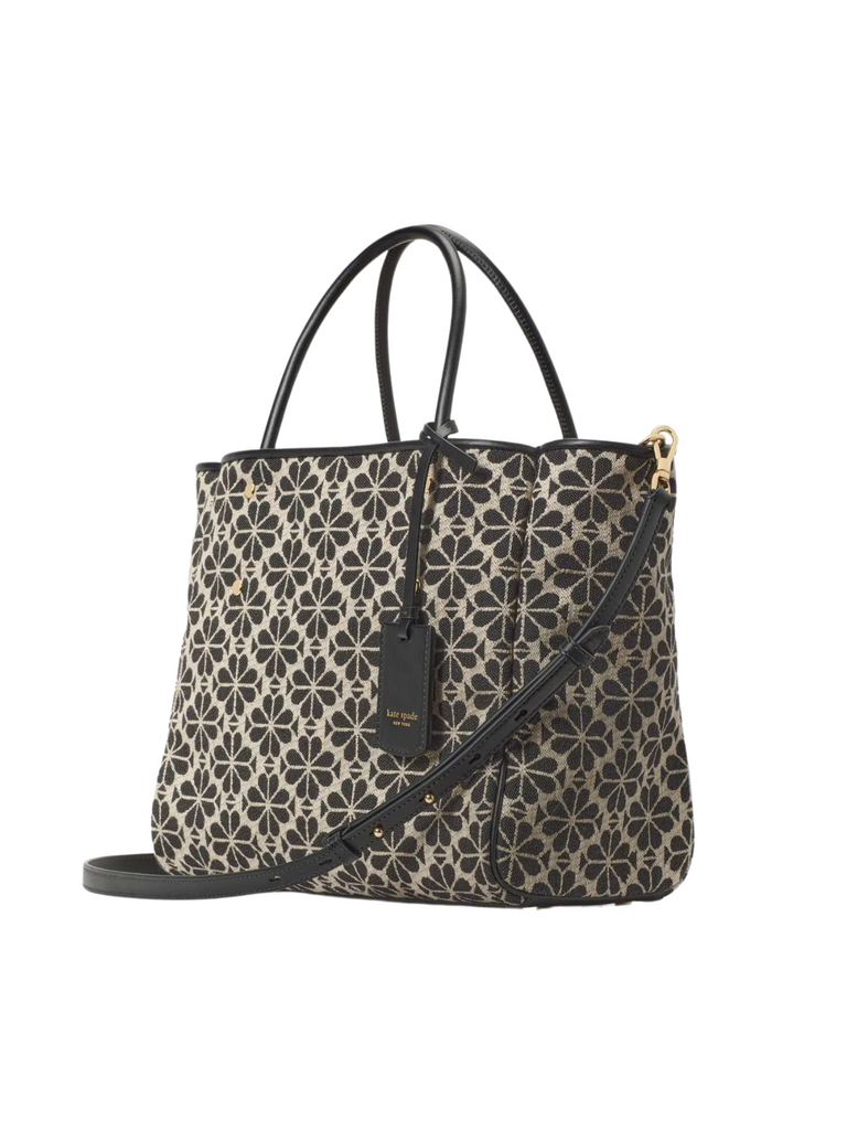 gambar-samping-Kate-Spade-Flower-Jacquard-Medium-Everything-Tote-Bag-Sand-Multi