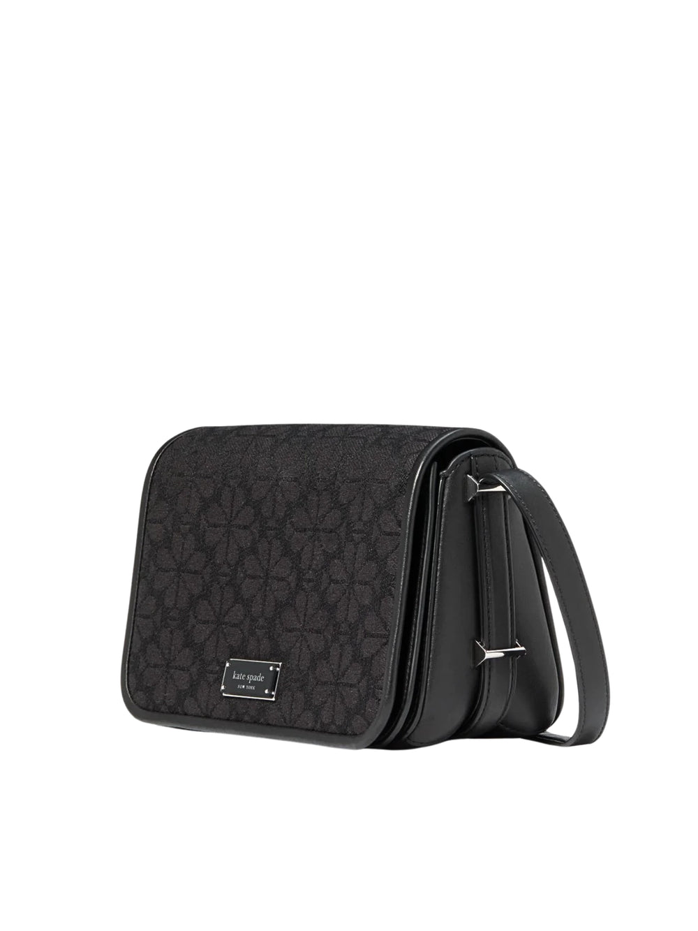 gambar-samping-Kate-Spade-Flower-Jacquard-Small-Flap-Crossbody-Bag-Black