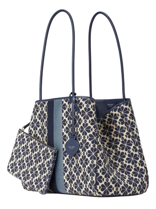 gambar-samping-Kate-Spade-Flower-Jacquard-Stripe-Large-Tote-Blue-Multi