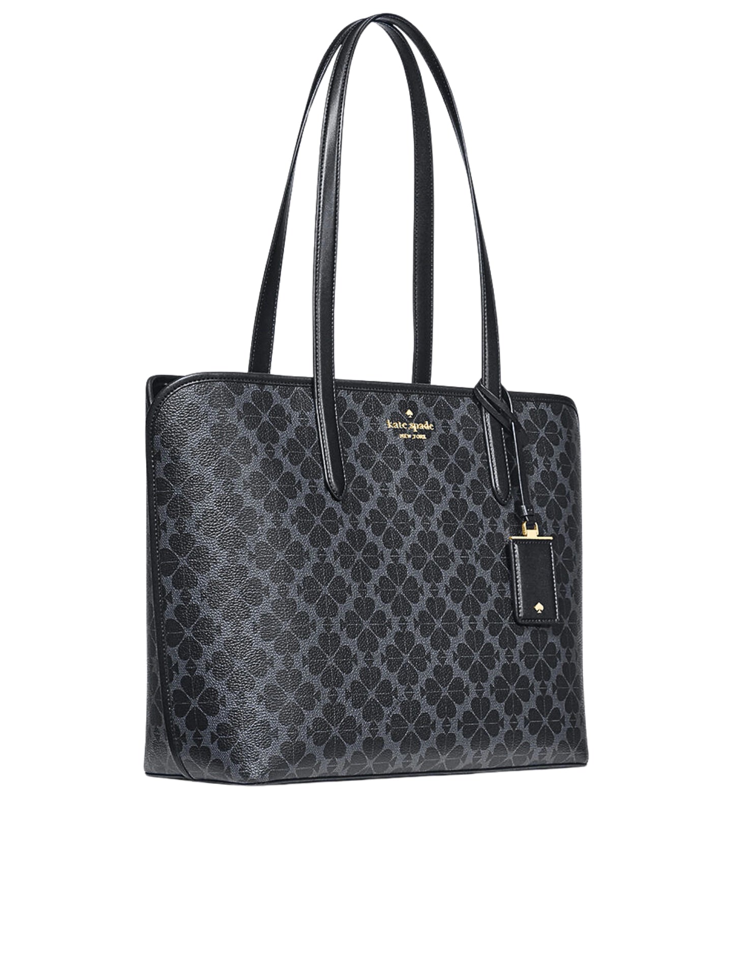 gambar-samping-Kate-Spade-Flower-PVC-Tote-Black