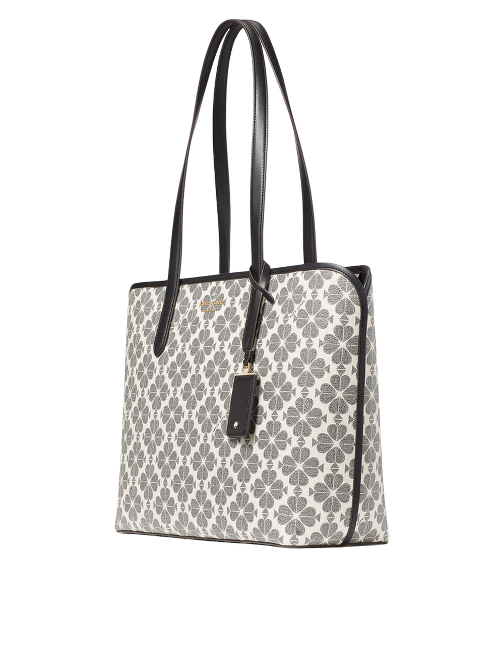 gambar-samping-Kate-Spade-Flower-PVC-Tote-Black