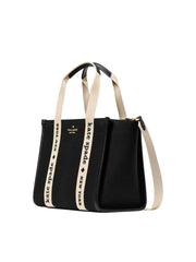 gambar-samping-Kate-Spade-Kip-Canvas-Small-Tote-Bag-Black