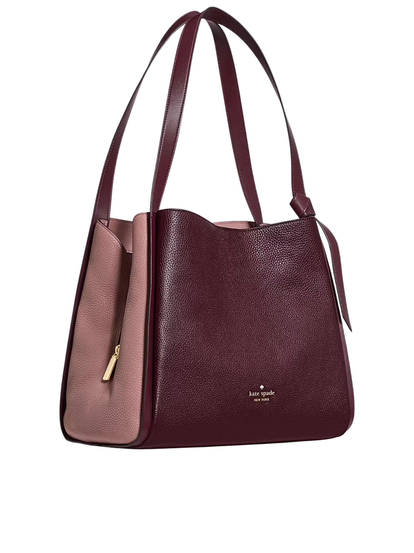 gambar-samping-Kate-Spade-Knott-Colorblock-Large-Carryall-Bag-Grenache-Multi