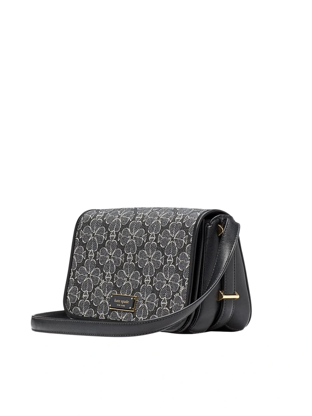 gambar-samping-Kate-Spade-Liv-Spade-Flower-Coated-Canvas-Small-Flap-Crossbody-Black-Multi